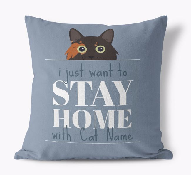 Stay Home With {dogsName}: Personalised {breedCommonName} Soft Touch Cushion